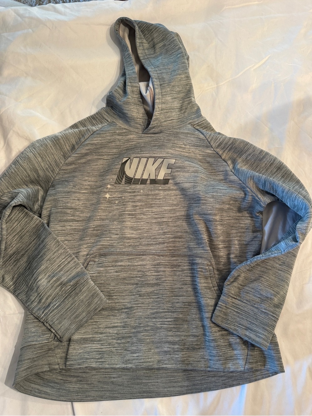Nike Kids Heather Grey Pullover Hoodie
